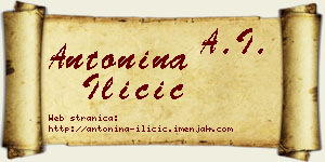 Antonina Iličić vizit kartica
